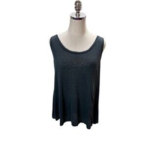Eileen Fisher Tank Top Women's Size PM Petite Medium Gray 100% Cotton
